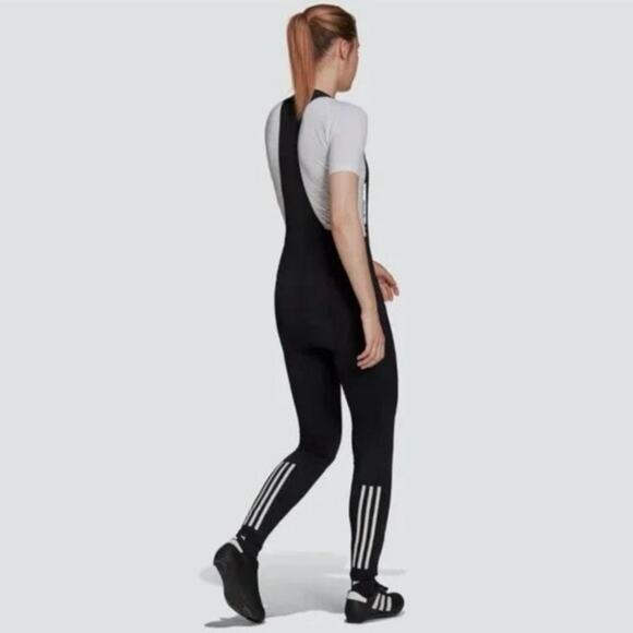 ADIDAS Women's Padded COLD READY Cycling Bib Tights NWT Black / White Size S - Picture 9 of 10